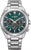 Pulsera de hombre Citizen con esfera verde, cronógrafo y brazalete de acero inoxidable