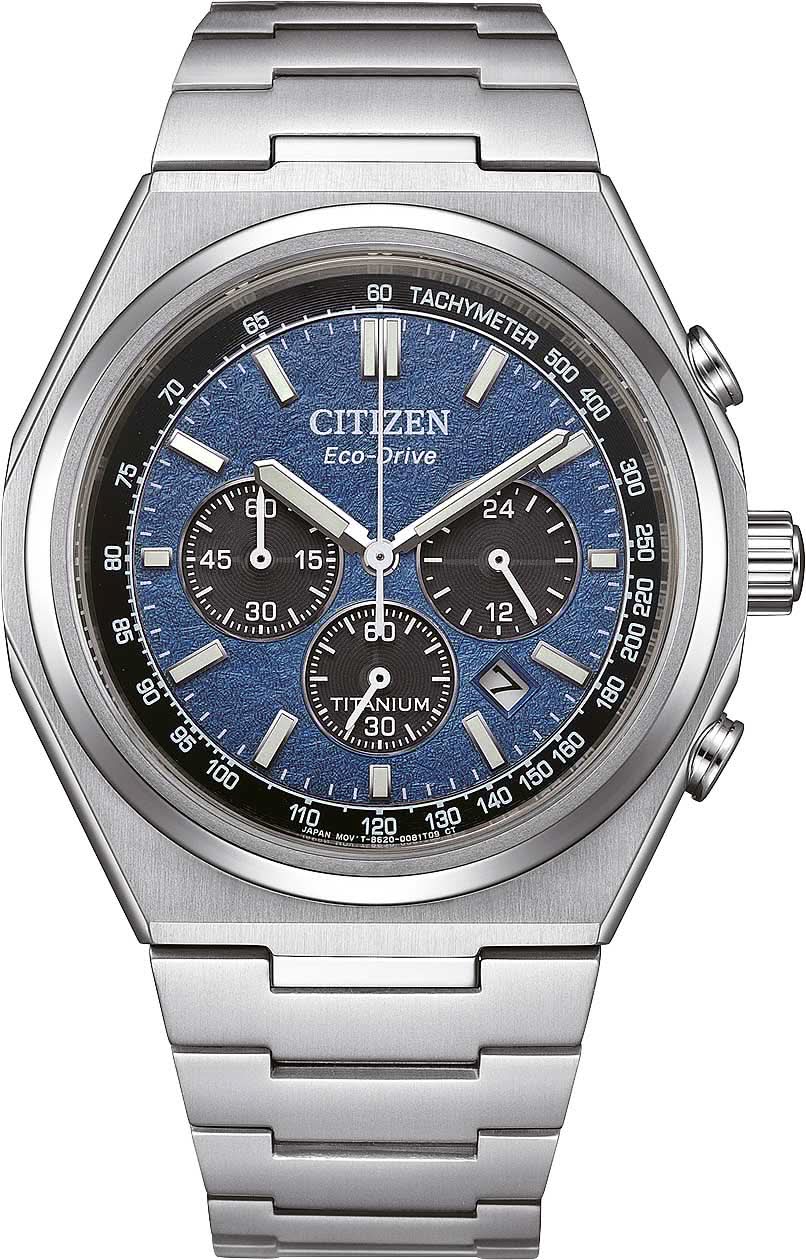 Pulsera de hombre Citizen con Eco-Drive, esfera azul y correa de acero inoxidable