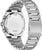 Reverso de un reloj de acero inoxidable para hombre con tapa pulida grabada