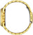 Reloj dorado de hombre en vista lateral con pulsera de acero inoxidable y corona distintiva