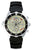 Reloj cronógrafo con correa de caucho negra, bisel negro y esfera beige