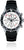 Reloj de buceo con correa negra, caja plateada y esfera blanca