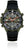 Reloj para hombre con pantalla digital, correa negra, esfera verde oscuro y elementos luminosos