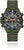"Reloj de mujer con pulsera de acero inoxidable verde, esfera negra, manecilla roja, bisel"
