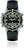 Reloj digital para hombre con correa negra, esfera y bisel verdes, pantalla digital