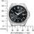 Reloj de hombre con esfera negra, manecillas y ventana de fecha, frontal
