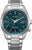 Pulsera de hombre con correa de acero inoxidable y esfera azul oscuro, manecillas redondas