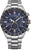 Reloj de pulsera Citizen para hombre con esfera azul, correa de titanio y detalles de cronógrafo