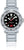 Reloj de hombre con correa de acero inoxidable, esfera negra e índices luminosos