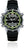 Reloj para hombre con correa de silicona negra y pantalla de bisel verde