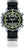 Reloj de buceo digital con correa textil negra, bisel verde y pantalla