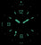 Chris Benz Reloj de buceo: manecillas y números luminosos en esfera oscura