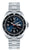 Pulsera de hombre con esfera azul y brazalete de acero inoxidable plateado