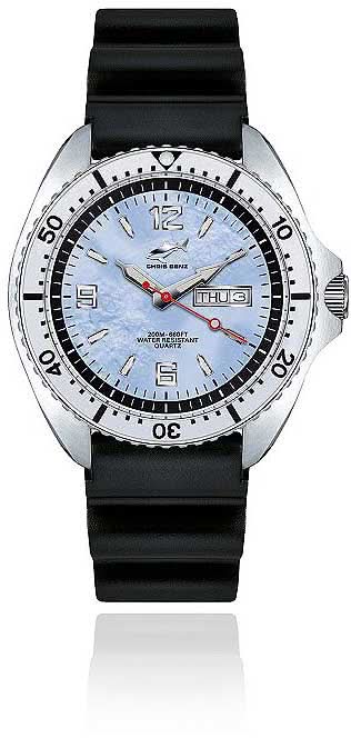 Reloj para hombre con esfera azul y correa de silicona negra
