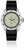Reloj Chris Benz para hombre con correa de cuero negra, caja plateada y esfera verde