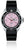 Reloj Chris Benz para hombre con esfera rosa, correa de caucho negra y bisel
