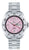 Pulsera de hombre con correa de metal plateado y esfera en tono oro rosa