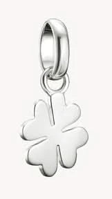 Colgante charm trébol plateado con ojal, Thomas Sabo