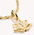 Charm de flor de loto en cadena, bañado en oro de 18k, con circonita en el centro