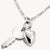 Collar con colgante de corazón y llave de plata, brillante