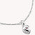 Colgante charm en forma de corazón con piedra rosa y motivo de estrella, con cadena