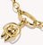 Colgante Charm Thomas Sabo Lovebirds en plata dorada, detalle de corazón y piedra transparente
