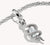Colgante de charm de serpiente plateada con ojal y piedra clara, en cadena