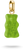 Colgante de charm con oso dorado y cristal verde y ojal chapado en oro