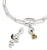 Colgante de charm de plata en pulsera de eslabones, motivo Snoopy y Peanuts