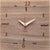 Reloj de pared rectangular de nogal con esfera y manecillas