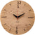 Reloj de pared de madera de roble claro con manecillas y números negros