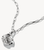 Charm de flor de rosa plateada en cadena de eslabones, Thomas Sabo