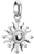 Colgante Charm de plata con sol y gema blanca en el centro y ojal