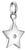 Charm de estrella Thomas Sabo en plata con piedra semipreciosa blanca