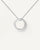 Collar de plata de ley 925 con colgante redondo y pequeña ojal superior