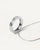 Collar de plata de ley 925 con colgante plano en forma de anillo y engaste de circonita