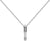 Collar de plata de ley 925 con colgante alargado y detalles de piedra