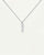 Collar de plata de ley con colgante cónico, piedras brillantes