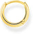 Anillo Creole con cierre de bola, dorado, vista de cerca