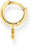 Aros con colgante, baño de oro amarillo