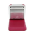 Roter Wecker mit klappbarer Abdeckung und Display