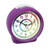 Atlanta Wecker schräg, lila Gehäuse, rundes Zifferblatt mit Zeigern