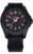 Reloj Traser P96 para hombre con esfera negra y manecillas rojas, correa de textil negro