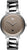 "Reloj de pulsera para mujer con correa de acero inoxidable plateado y esfera beige, marca Flecha"