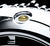 Chris Benz Depthmeter - Reloj digital: detalle en la caja, bisel y detalle dorado