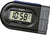 Despertador digital Casio con pantalla LCD y botones de repetición/alarma, negro