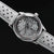 Reloj DS9 de Holzkern: esfera gris marmolada, caja plateada, correa de cuero gris claro