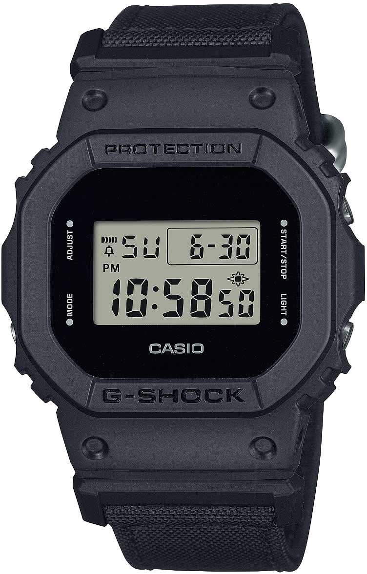 Casio G-SHOCK Reloj para hombre con correa CORDURA® negra y pantalla digital