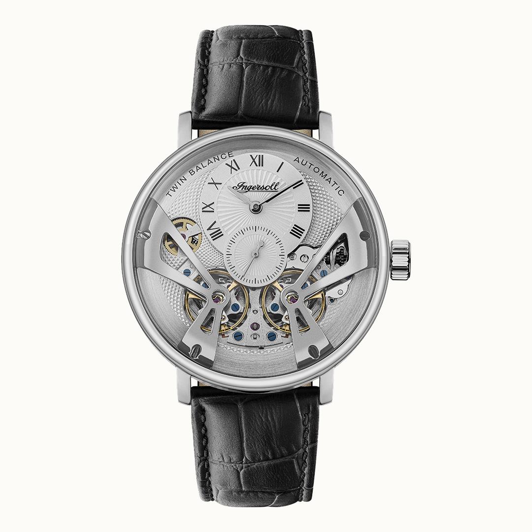 Ingersoll 1892 The Tennessee I13105 Herren Armbanduhr Silber • Automatikwerk • Mineralglas