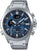Reloj Casio EDIFICE para hombre con esfera azul y pulsera de acero inoxidable plateado